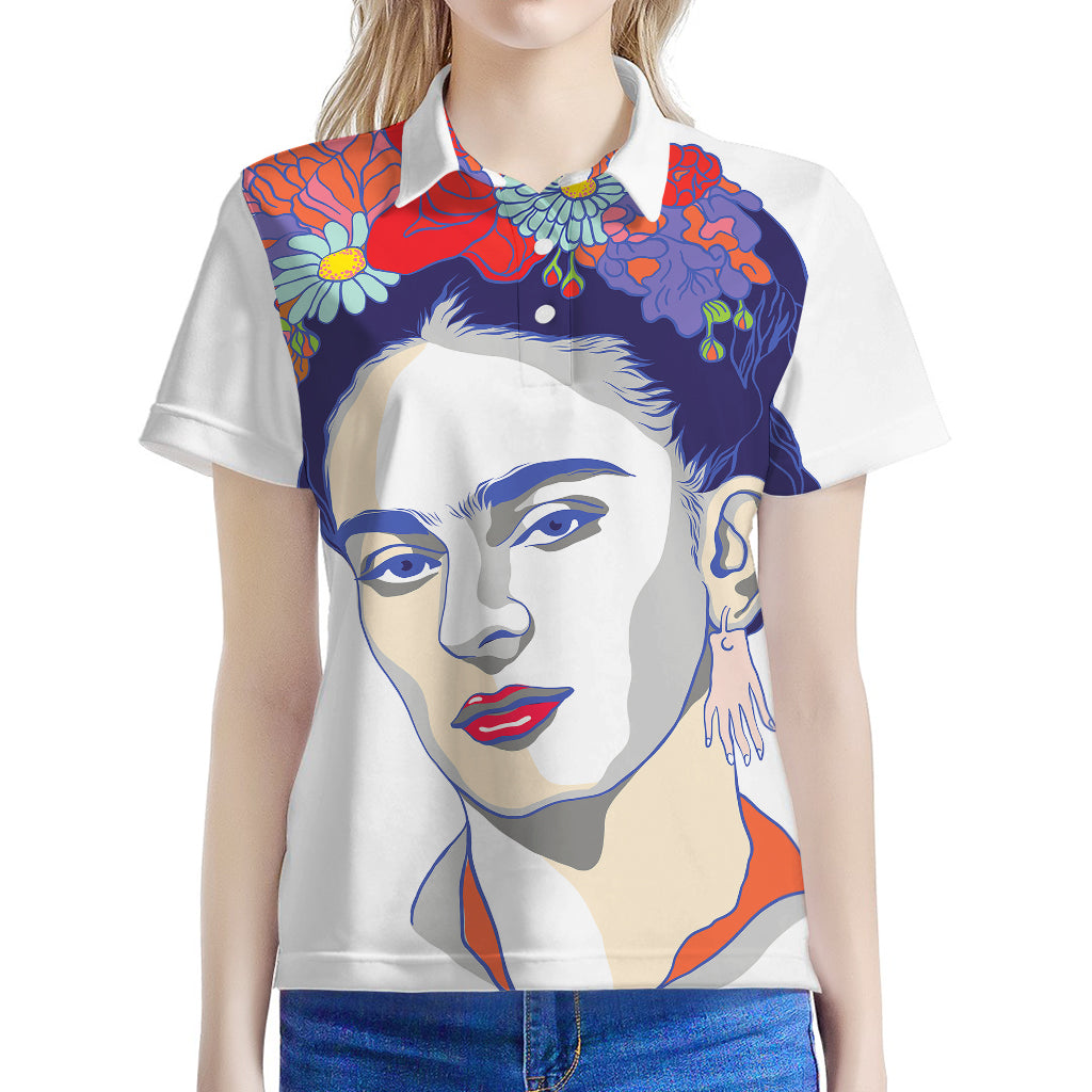 Magdalena Carmen Frida Kahlo Print Women's Polo Shirt