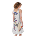 Magdalena Carmen Frida Kahlo Print Women's Sleeveless Dress