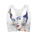 Magdalena Carmen Frida Kahlo Print Women's Sports Bra
