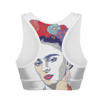 Magdalena Carmen Frida Kahlo Print Women's Sports Bra