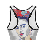 Magdalena Carmen Frida Kahlo Print Women's Sports Bra