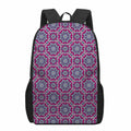 Magenta Mandala Bohemian Pattern Print 17 Inch Backpack