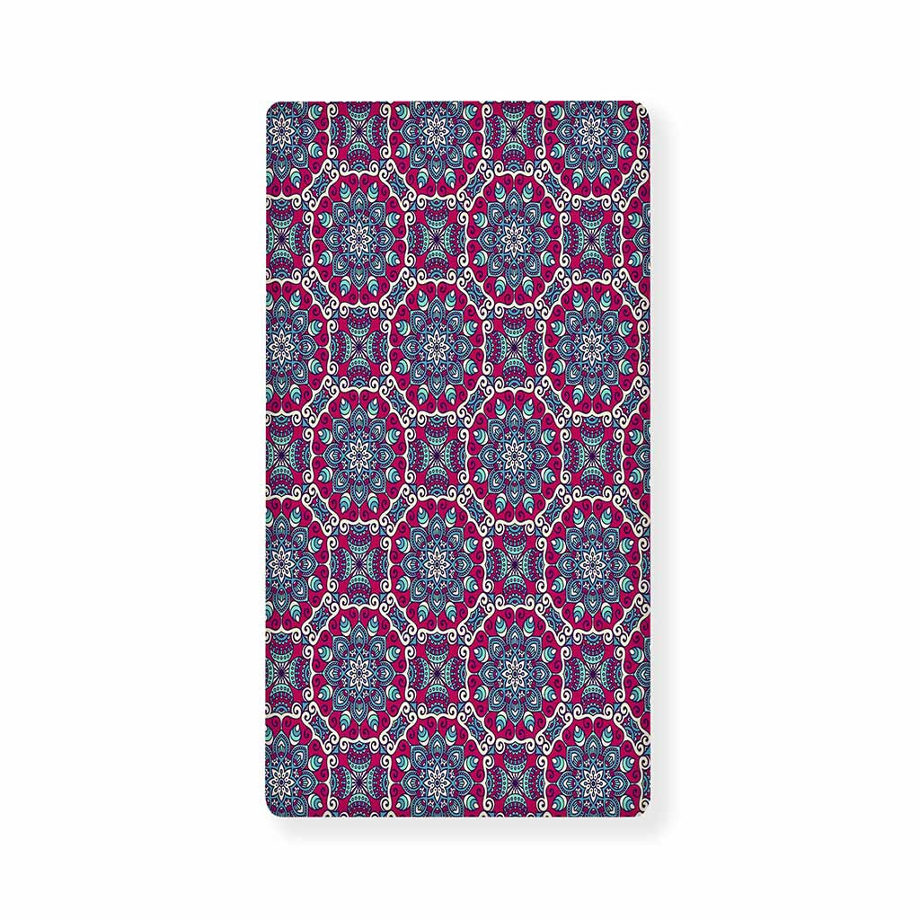 Magenta Mandala Bohemian Pattern Print Baby Crib Sheet