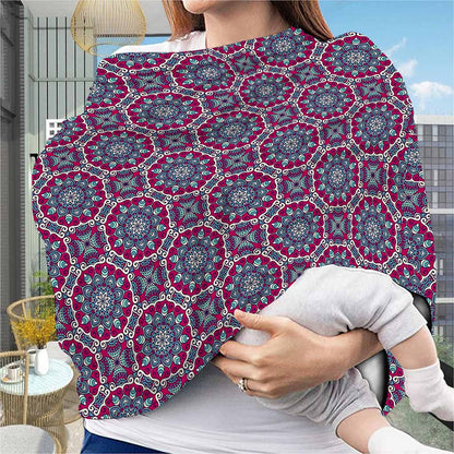 Magenta Mandala Bohemian Pattern Print Baby Seat Cover