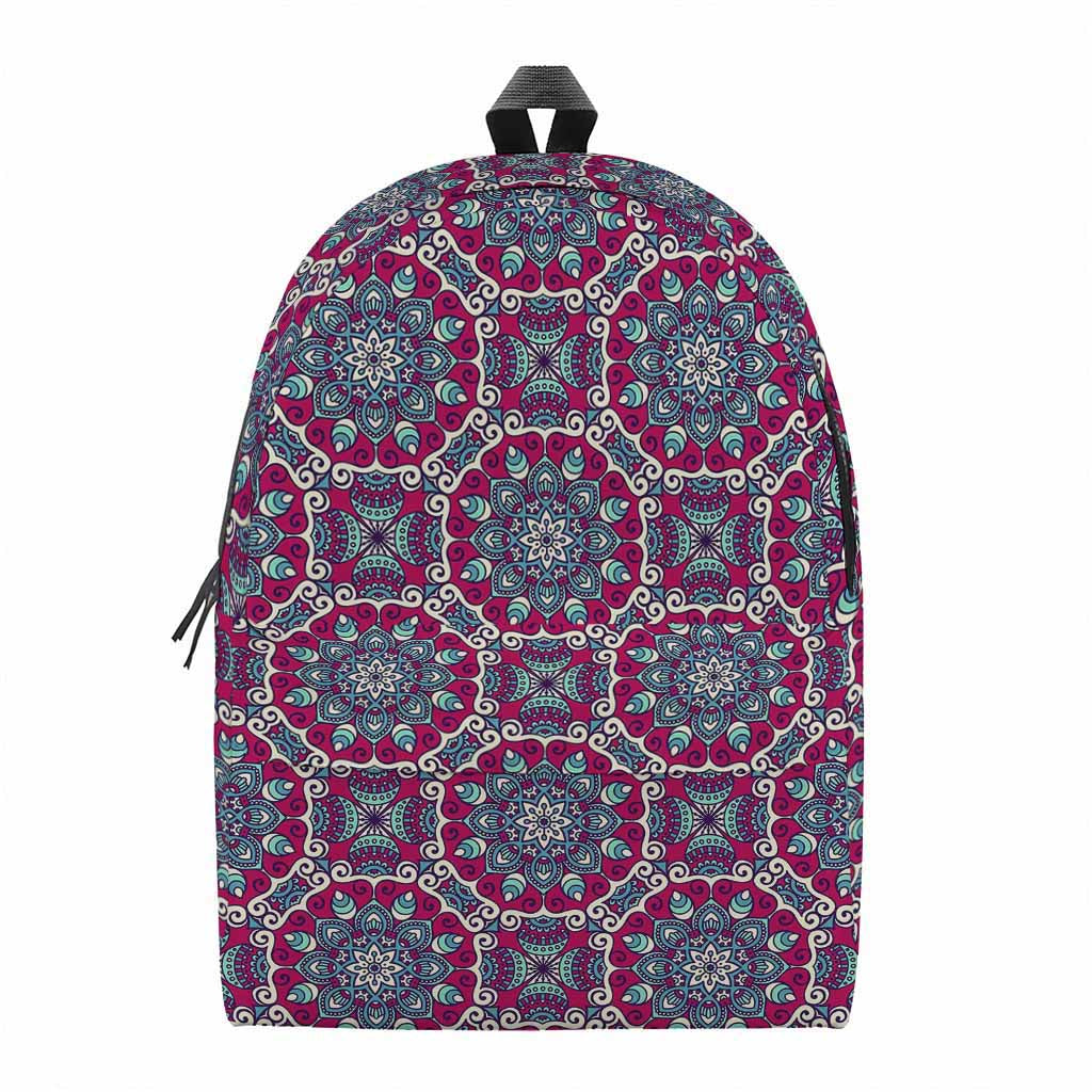 Magenta Mandala Bohemian Pattern Print Backpack