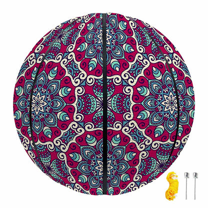 Magenta Mandala Bohemian Pattern Print Basketball