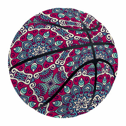 Magenta Mandala Bohemian Pattern Print Basketball