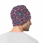 Magenta Mandala Bohemian Pattern Print Beanie