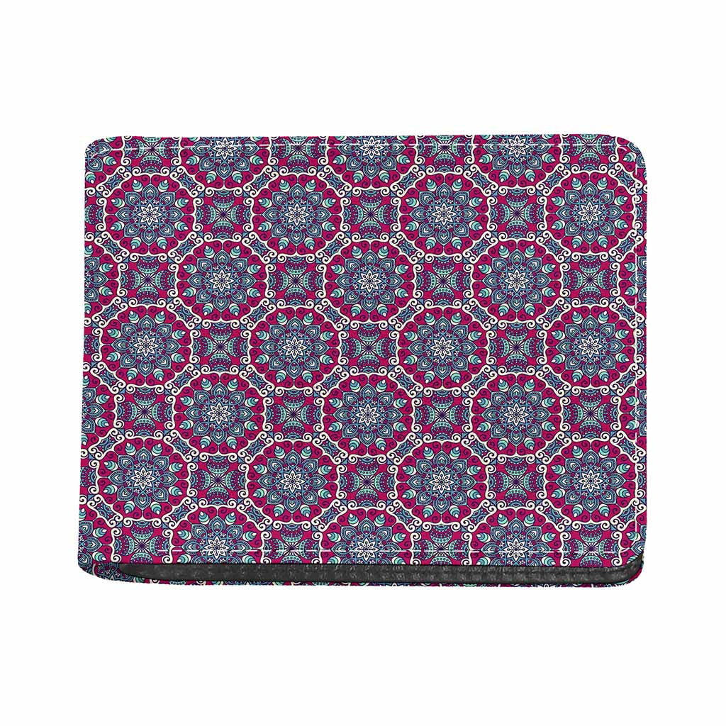 Magenta Mandala Bohemian Pattern Print Bifold Wallet