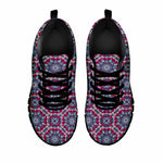 Magenta Mandala Bohemian Pattern Print Black Running Shoes