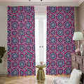 Magenta Mandala Bohemian Pattern Print Dimout Pencil Pleat Curtains