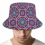 Magenta Mandala Bohemian Pattern Print Bucket Hat