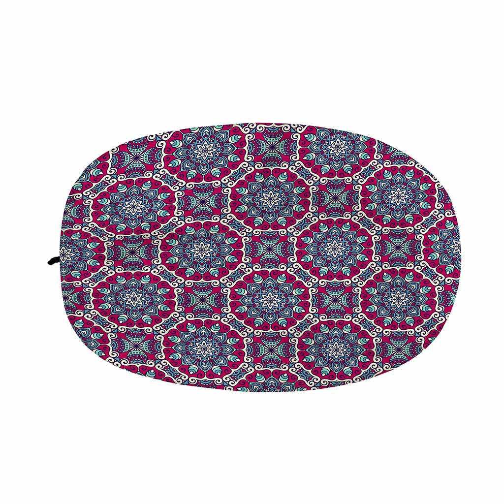 Magenta Mandala Bohemian Pattern Print Car Side Mirror Covers