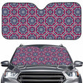 Magenta Mandala Bohemian Pattern Print Car Windshield Sun Shade