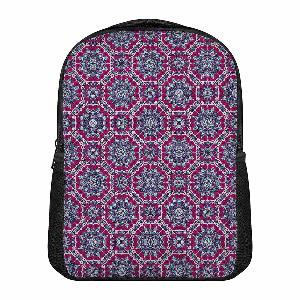 Magenta Mandala Bohemian Pattern Print Casual Backpack