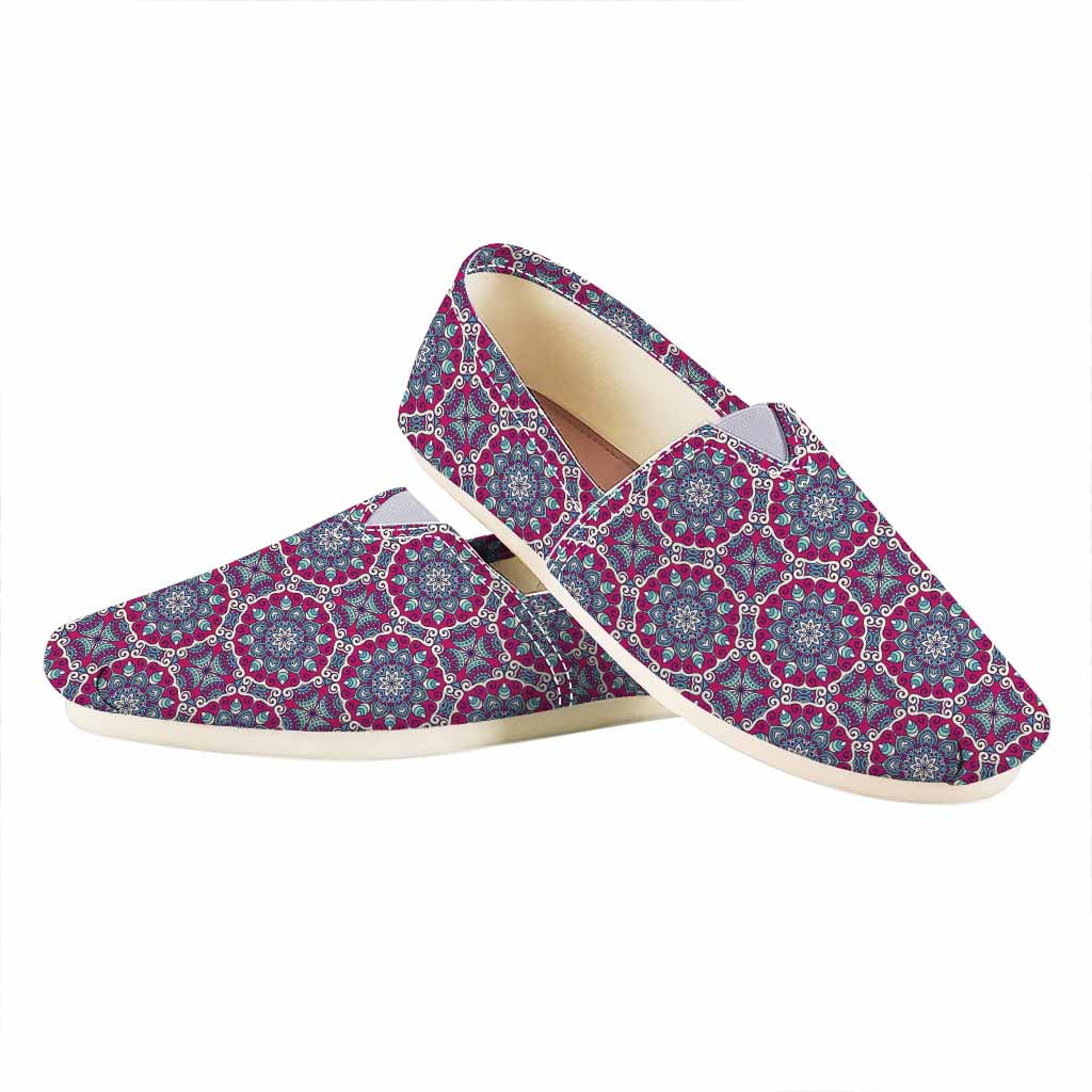 Magenta Mandala Bohemian Pattern Print Casual Shoes