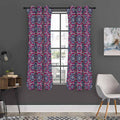 Magenta Mandala Bohemian Pattern Print Grommet Curtain Panels