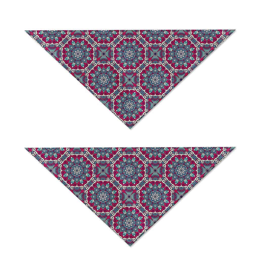 Magenta Mandala Bohemian Pattern Print Dog Bandana