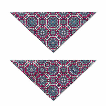 Magenta Mandala Bohemian Pattern Print Dog Bandana
