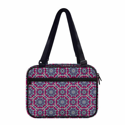 Magenta Mandala Bohemian Pattern Print Double Strap Bible Bag
