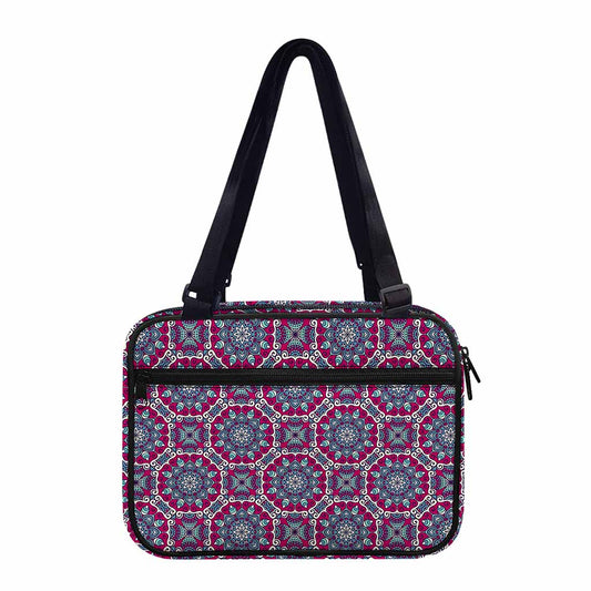 Magenta Mandala Bohemian Pattern Print Double Strap Bible Bag