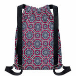Magenta Mandala Bohemian Pattern Print Drawstring Backpack