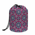 Magenta Mandala Bohemian Pattern Print Drawstring Makeup Bag