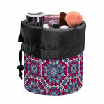 Magenta Mandala Bohemian Pattern Print Drawstring Makeup Bag