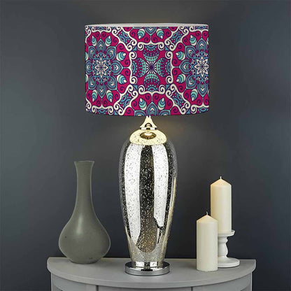 Magenta Mandala Bohemian Pattern Print Drum Lamp Shade
