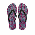Magenta Mandala Bohemian Pattern Print Flip Flops