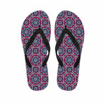 Magenta Mandala Bohemian Pattern Print Flip Flops