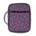 Magenta Mandala Bohemian Pattern Print Front Pocket Bible Bag