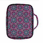 Magenta Mandala Bohemian Pattern Print Front Pocket Bible Bag