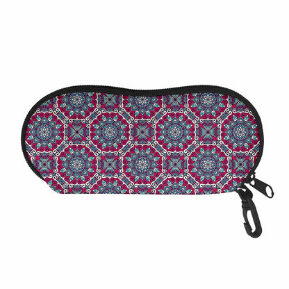 Magenta Mandala Bohemian Pattern Print Glasses Case