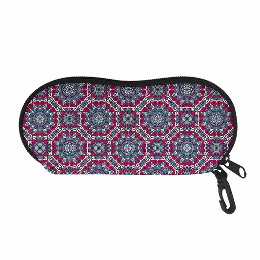 Magenta Mandala Bohemian Pattern Print Glasses Case