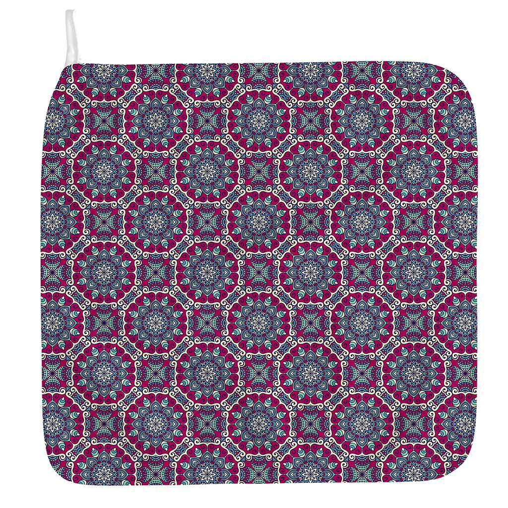 Magenta Mandala Bohemian Pattern Print Hand Towel