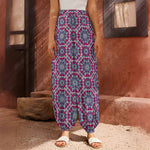 Magenta Mandala Bohemian Pattern Print Harem Pants