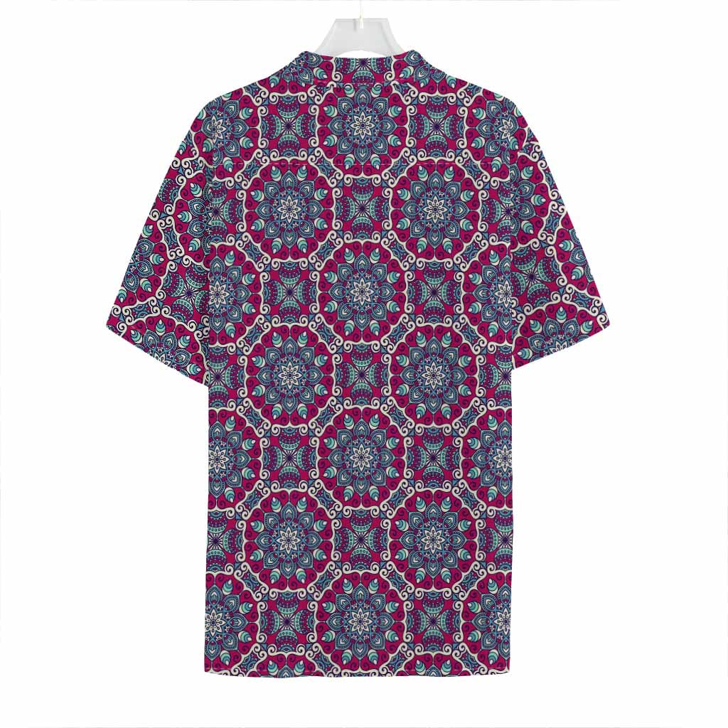 Magenta Mandala Bohemian Pattern Print Hawaiian Shirt