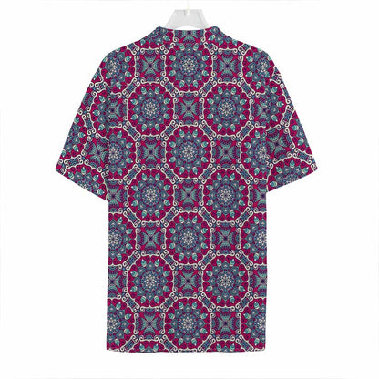 Magenta Mandala Bohemian Pattern Print Hawaiian Shirt