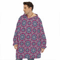 Magenta Mandala Bohemian Pattern Print Hoodie Blanket