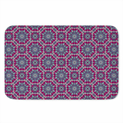 Magenta Mandala Bohemian Pattern Print Indoor Door Mat