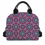 Magenta Mandala Bohemian Pattern Print Insulated Lunch Bag