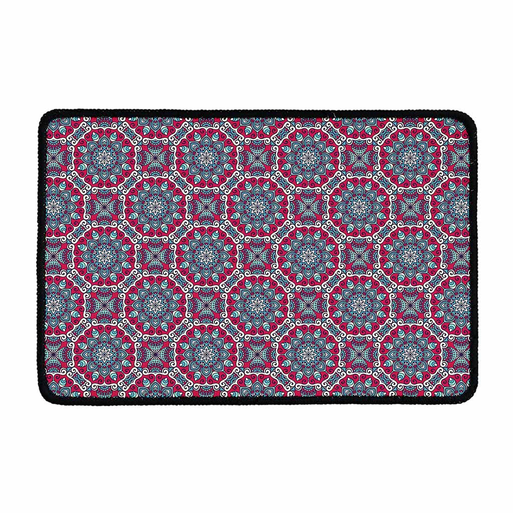 Magenta Mandala Bohemian Pattern Print Kitchen Mat