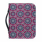Magenta Mandala Bohemian Pattern Print Leather Bible Cover