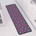 Magenta Mandala Bohemian Pattern Print Long Kitchen Mat
