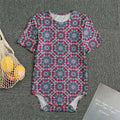 Magenta Mandala Bohemian Pattern Print Men's Bodysuit