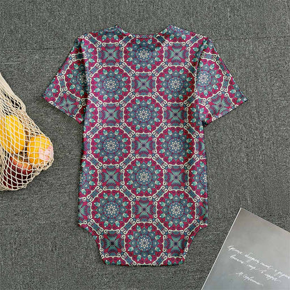Magenta Mandala Bohemian Pattern Print Men's Bodysuit
