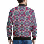 Magenta Mandala Bohemian Pattern Print Men's Bomber Jacket