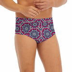 Magenta Mandala Bohemian Pattern Print Men's Briefs