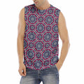 Magenta Mandala Bohemian Pattern Print Men's Fitness Tank Top